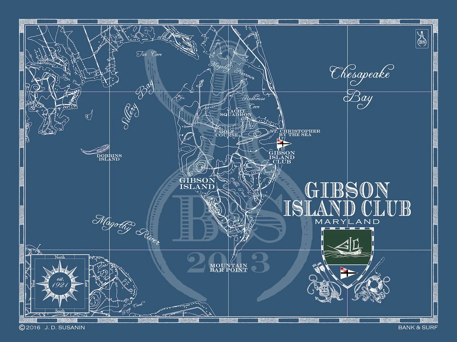 Map of Gibson Island Club