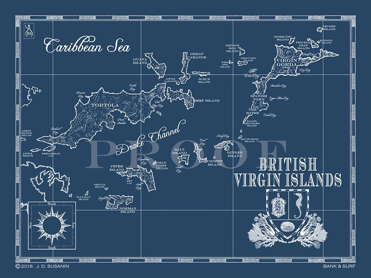 Map of the British Virgin Islands