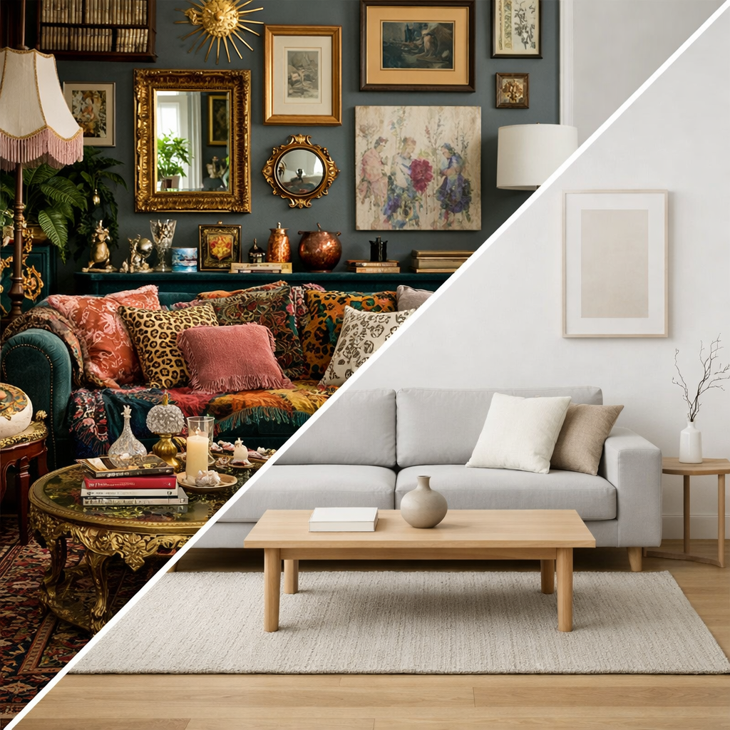 Minimal Vs. Maximal Living Room Spaces