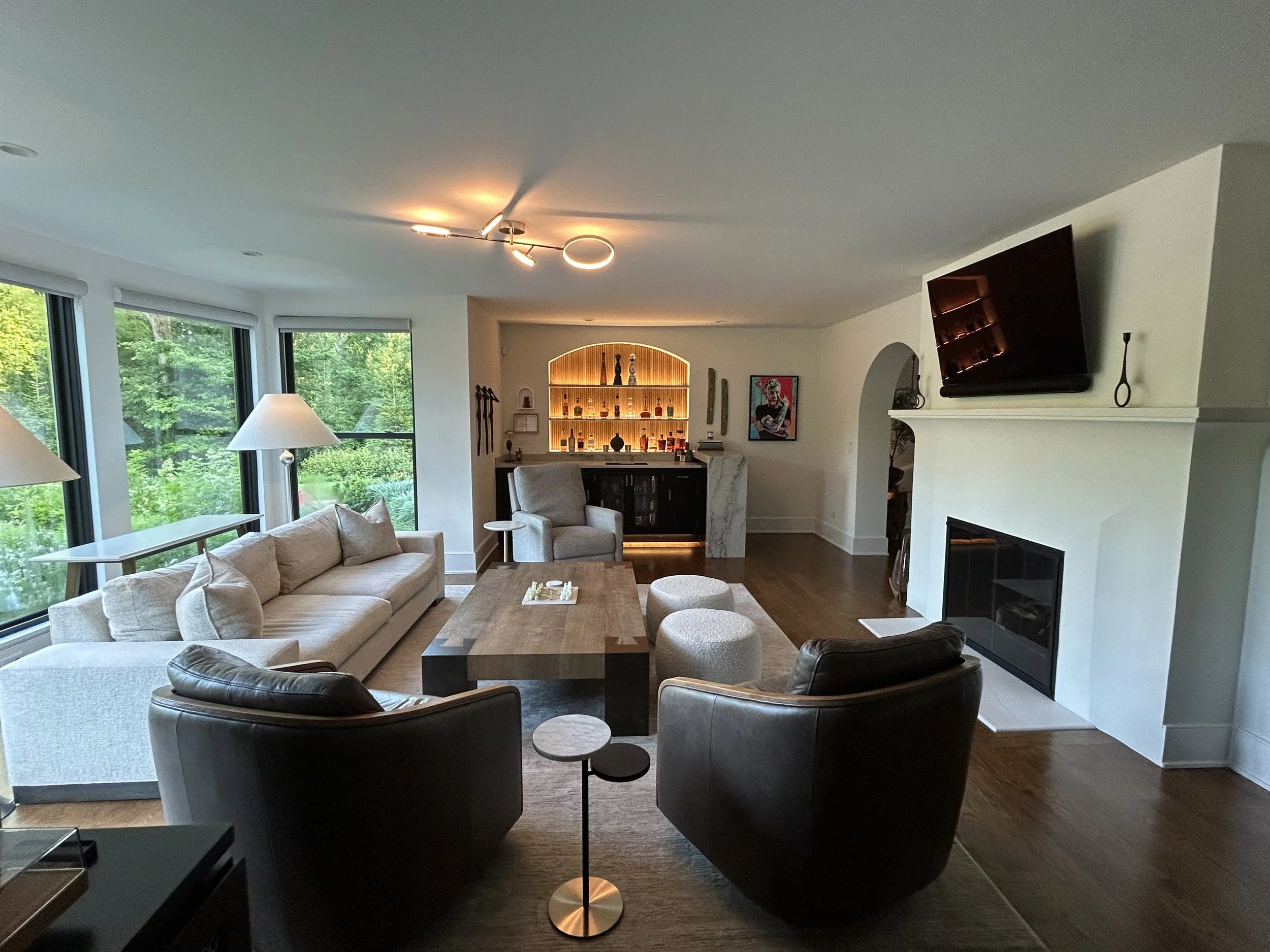 Living Room Interior Design Project Wayne, Illinois