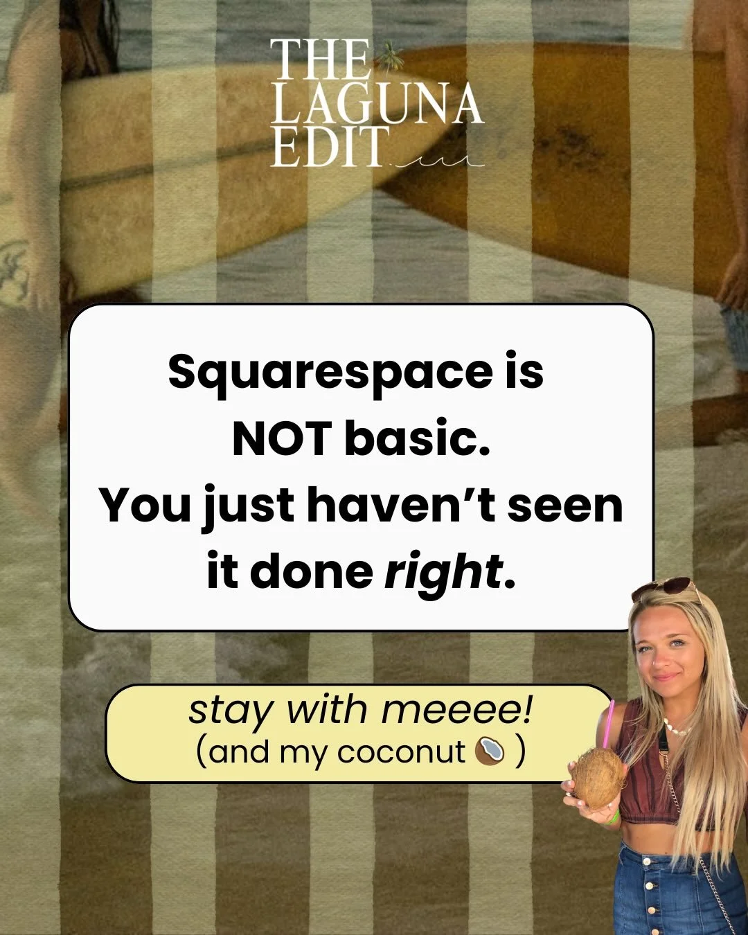 Everyone loves to have a take about Squarespace.
But I&rsquo;m over here like soooOoooo&hellip; it&rsquo;s not the platform (pinky promise!) 

It&rsquo;s the design, the intention, and how everything comes together 🪩
Squarespace just happens to make