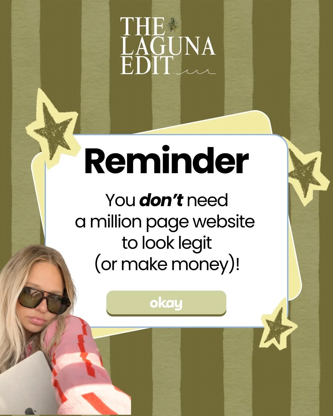 Your website is not bad&hellip;
it&rsquo;s just doing too much!

One page is wayyy better than five messy ones. Pinky promise! 

Website in a Day!
Link in bio ♡