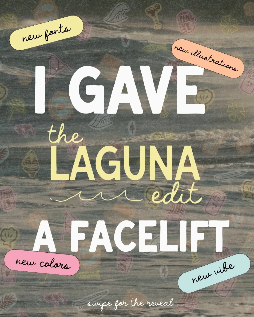 I fear I blacked out and gave Laguna a &ldquo;facelift&rdquo;

I learned Procreate and made 100 brand illustrations for no reason and suddenly I have a whole new vibe 😂😩

Nothing dramatic just made it feel more like me again with more ✨color✨

Webs