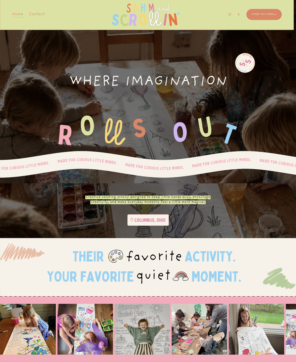 Children engaged in creative coloring activities at a wooden table with markers, colored pencils, and watercolor paints, surrounded by drawings and art projects.