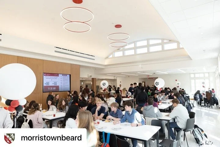 #reshare &bull; DJVI is celebrating the grand re-opening of the @morristownbeard dining hall with the official unveiling of its new name, the Lee Kellogg Sadrian Dining Hall.

The renovated space features modern seating, a redesigned kitchen, a caf&e