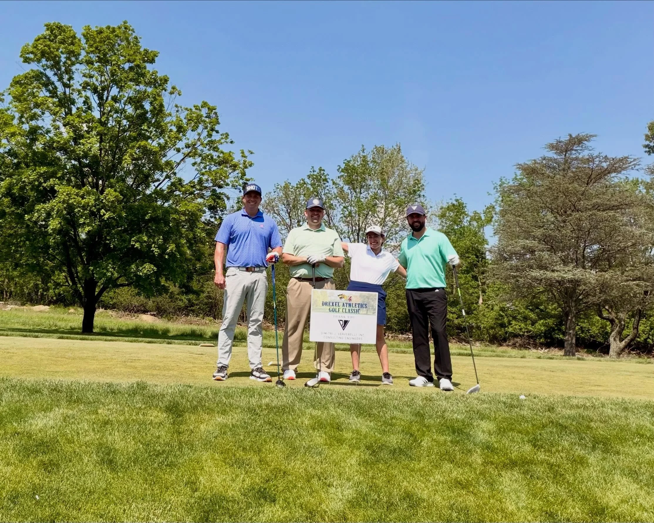 Had a great time today supporting @drexelathletics at the annual golf outing! Once I explained that we are who air conditioned the DAC, we were v popular 🧊 #airconditioningisawonderfulthing