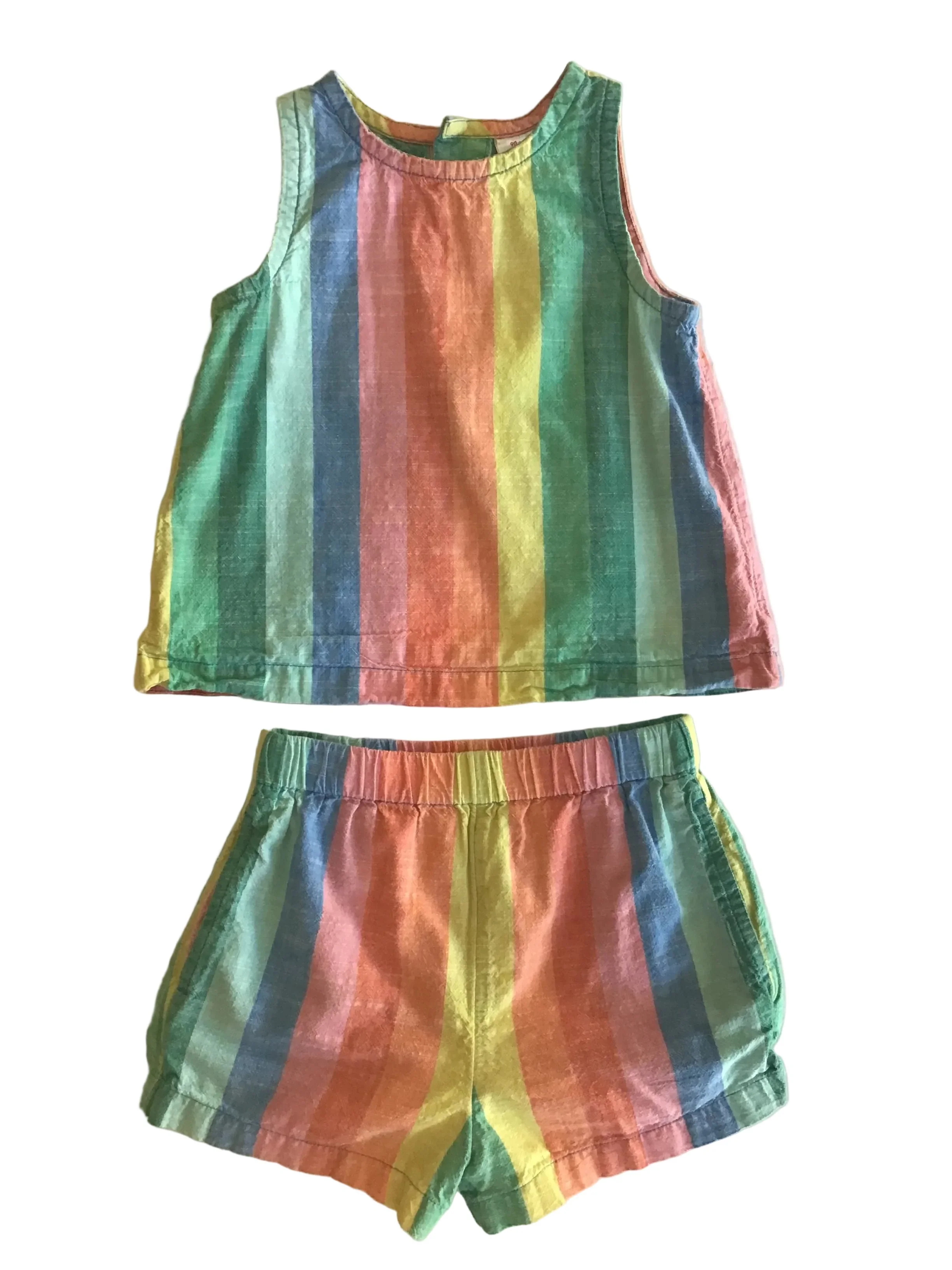 Hanna Andersson Linen Tank & Short Set / Size 3Y