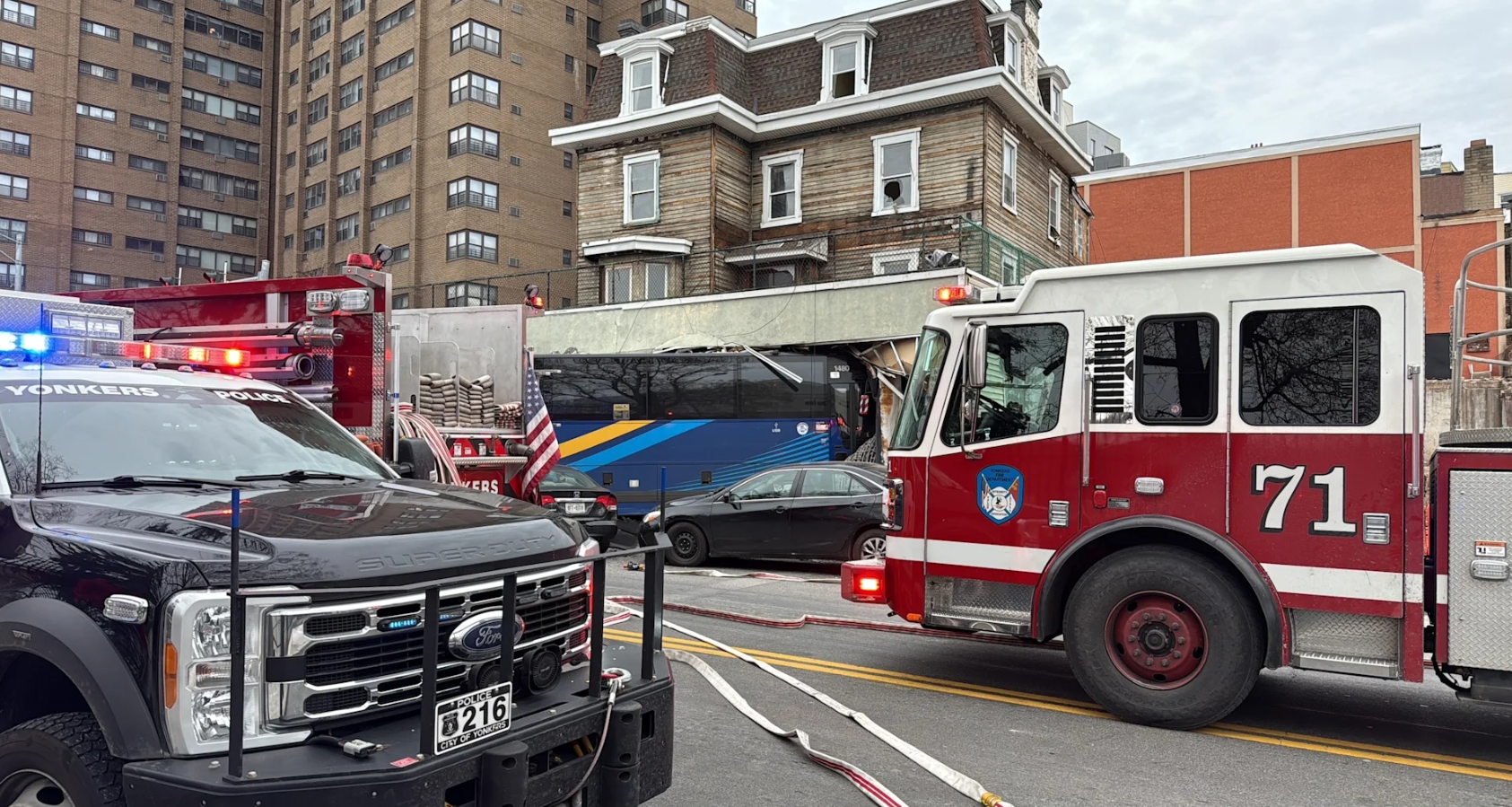 MTA Bus Crashes Into Yonkers Storefront, Renewing Debate Over Waterfront Bus Depot