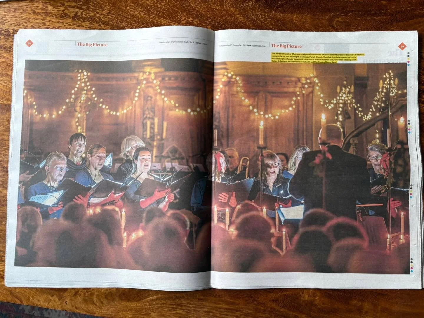 What a treat to be featured in this fantastic double-page in @the.scotsman ! Our candlelit concert looked just as  atmospheric as we remembered. 

With many thanks again to @philwilkinsonphoto  for the superb image! 

#carolsbycandlelight #christmasc