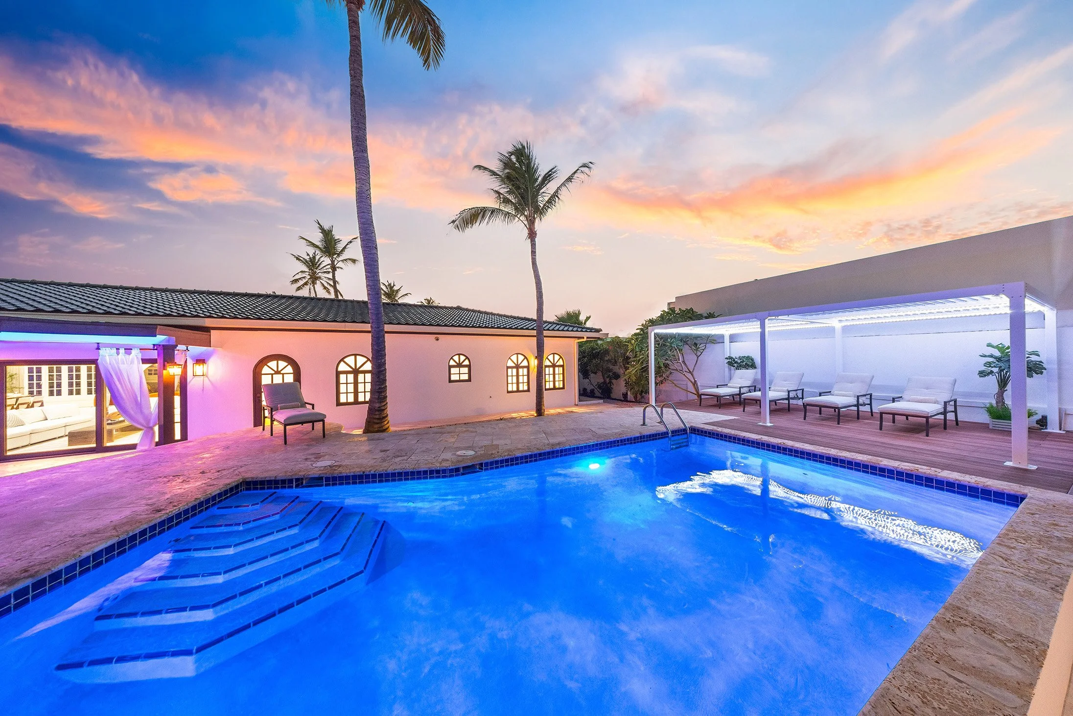 Pool at night