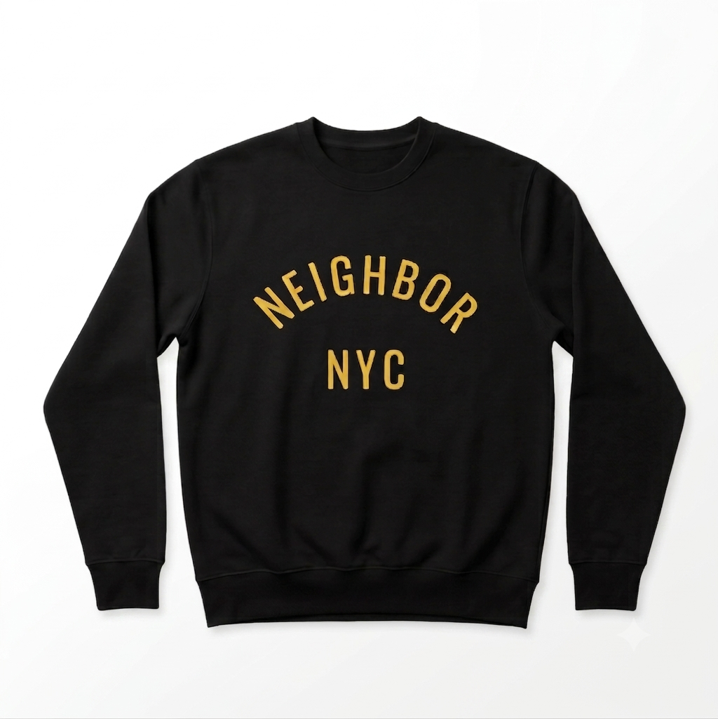 Hand-Stitched Neighbor NYC Sweatshirt