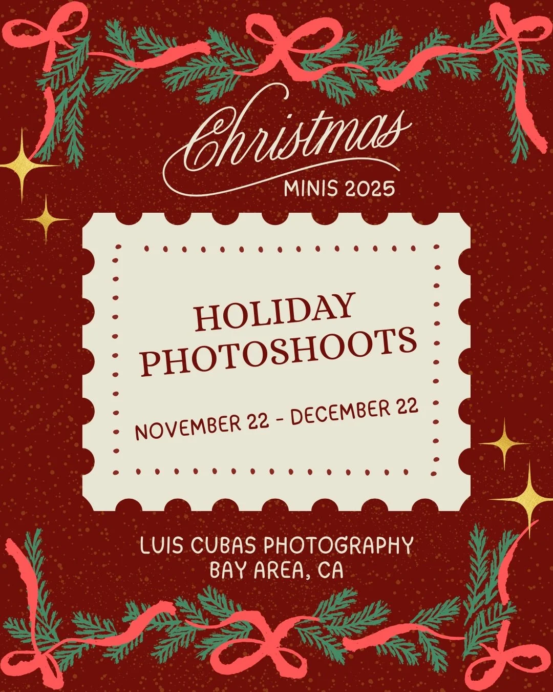 Christmas Minis AVAILABLE NOW! LINK ON BIO!

Can you believe this is my 6th year offering these sessions?! For this year&rsquo;s setup we have 2 brand new backdrops! These setups are perfect for family pictures, couples, friends and of course your pe
