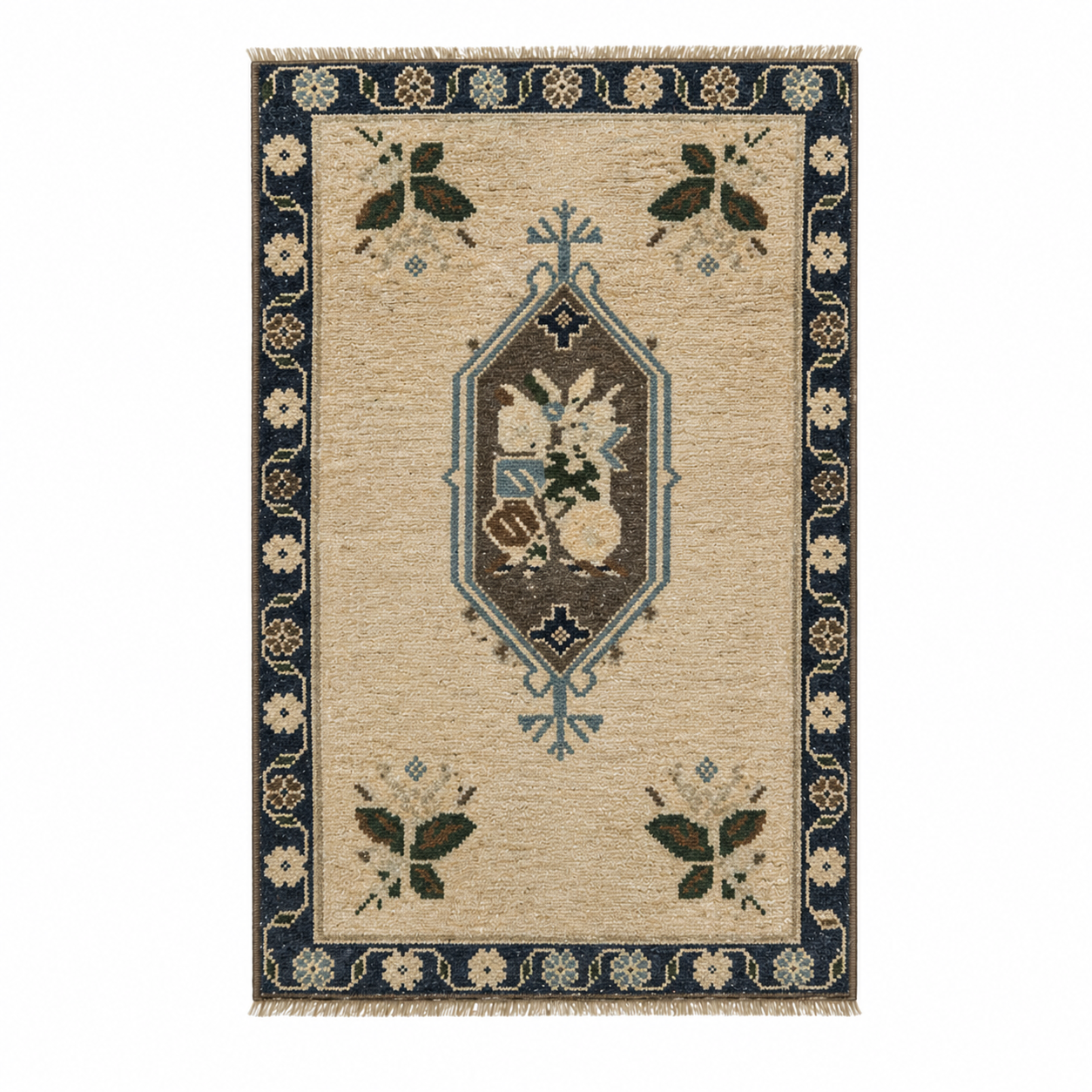 Vintage Turkish Oushak Handmade Rug