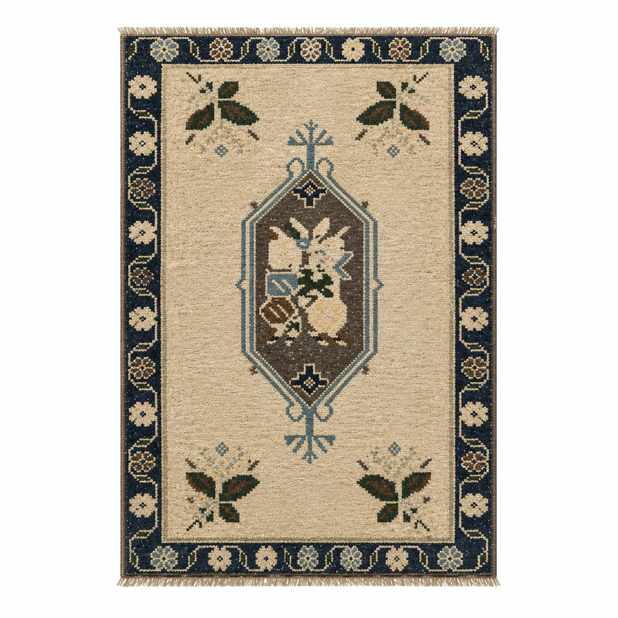 Vintage Turkish Oushak Handmade Rug