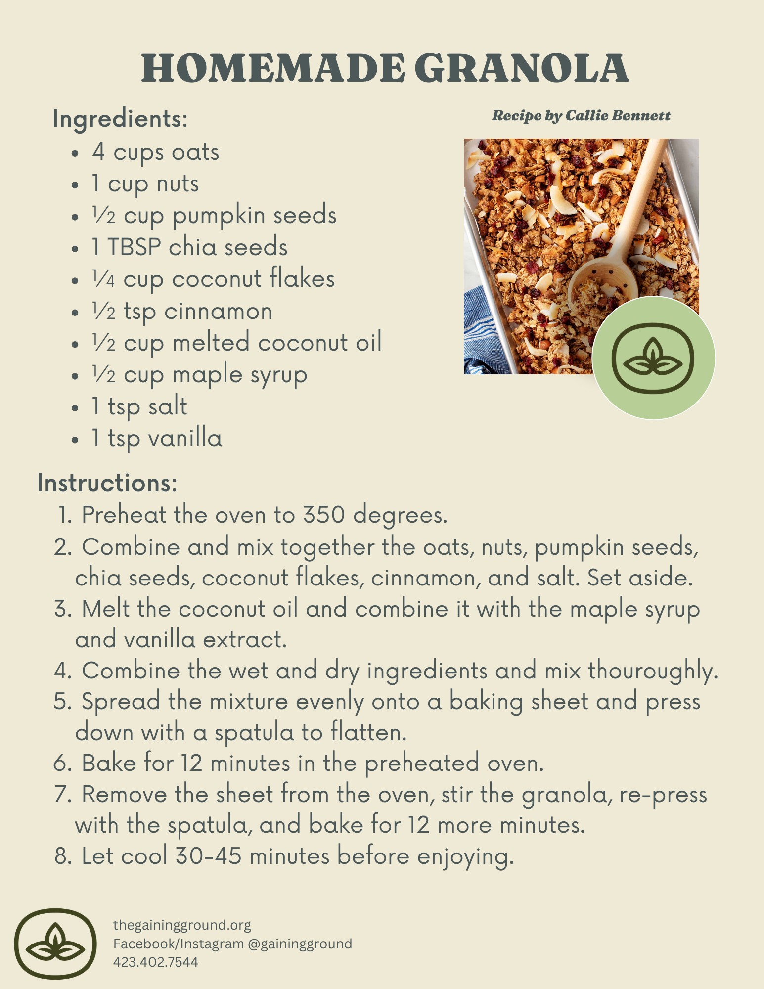 Homemade Granola 
