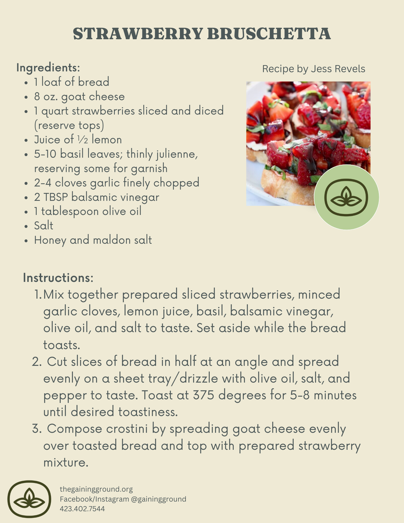 Strawberry Bruschetta