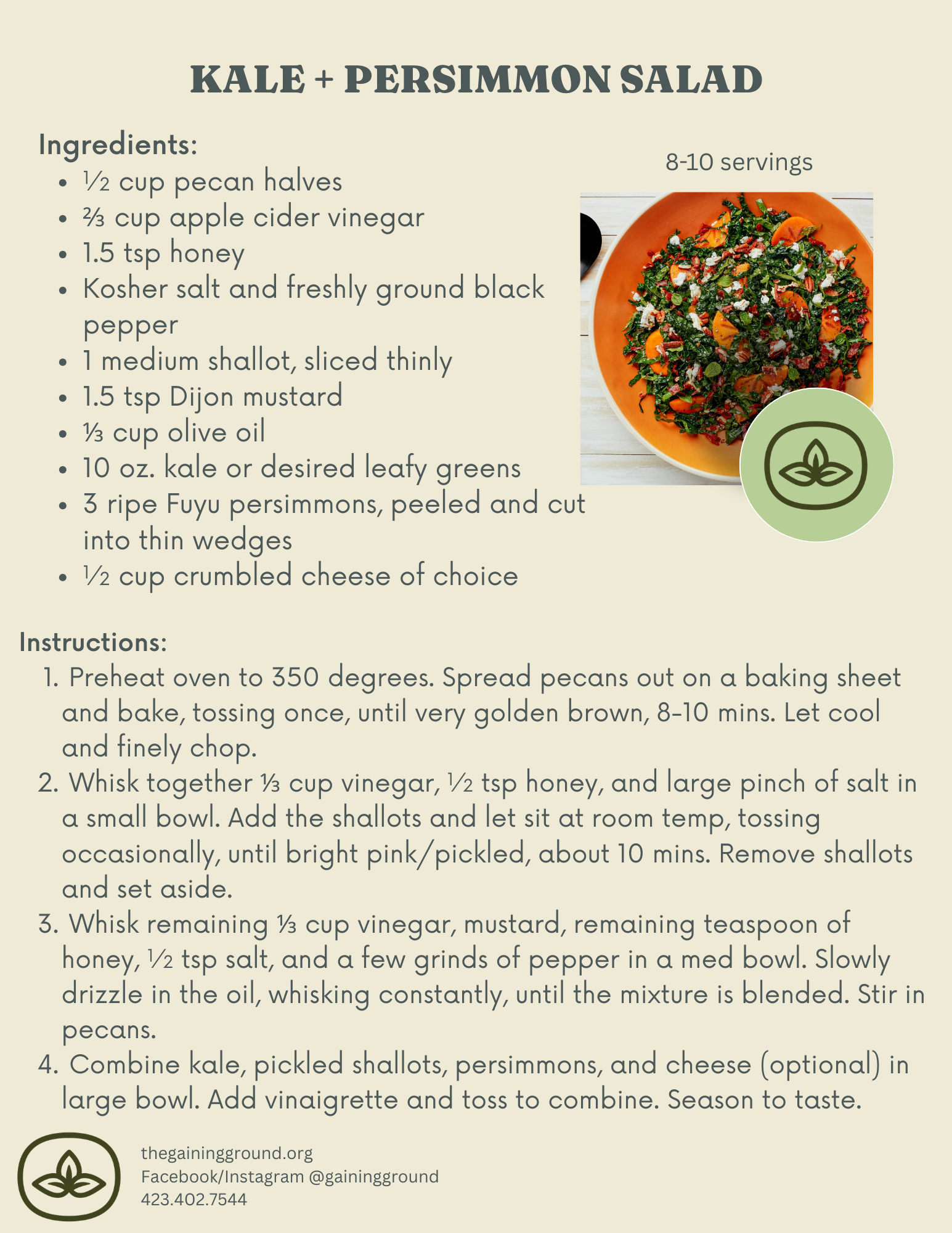 Kale and Persimmon Salad