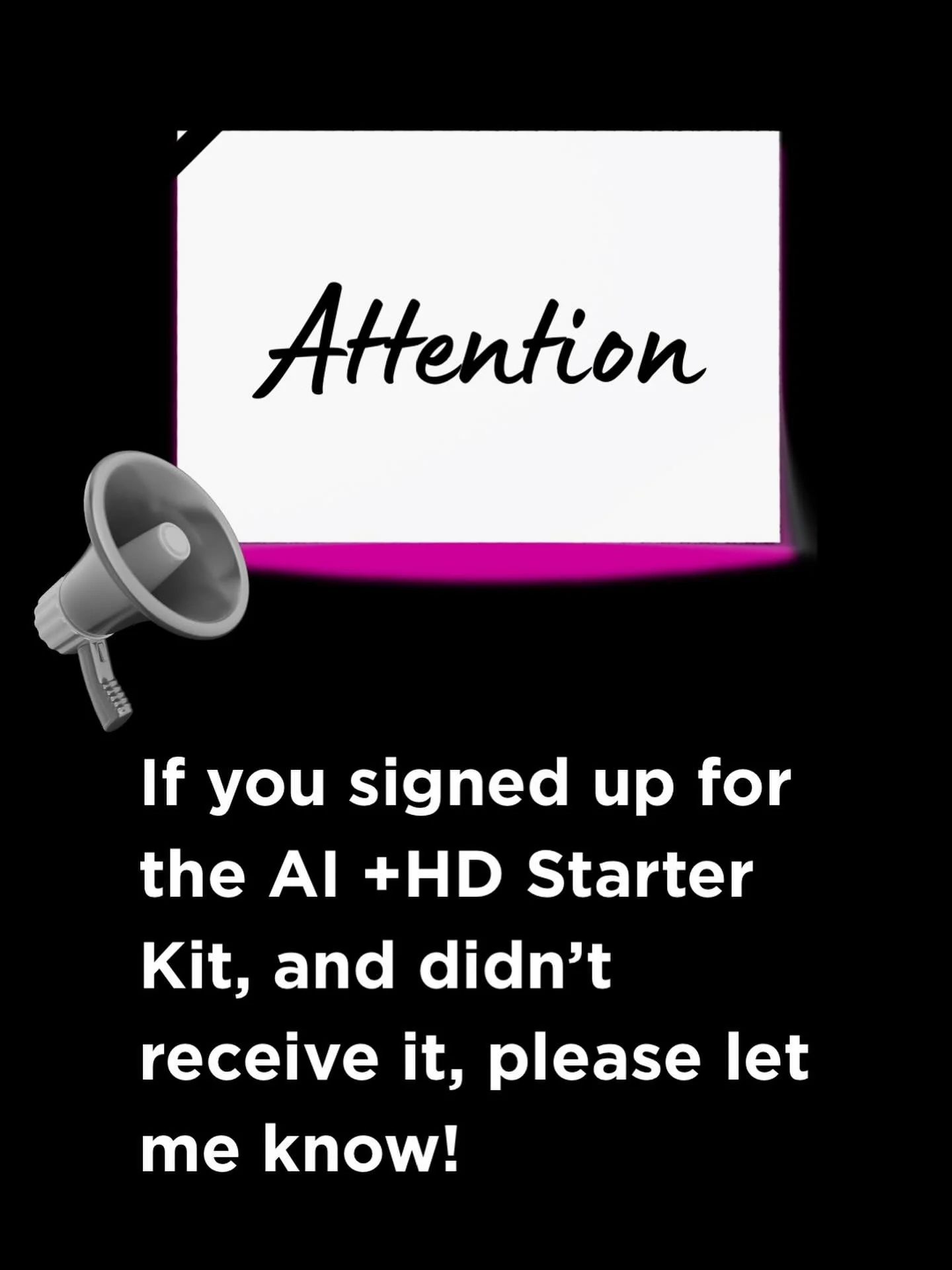 Tech is doing me dirty 🤦&zwj;♀️

If you are part of @heraierasummit and you have not received the Human Design Kit from me, please let me know. I&rsquo;ll send it to you asap!