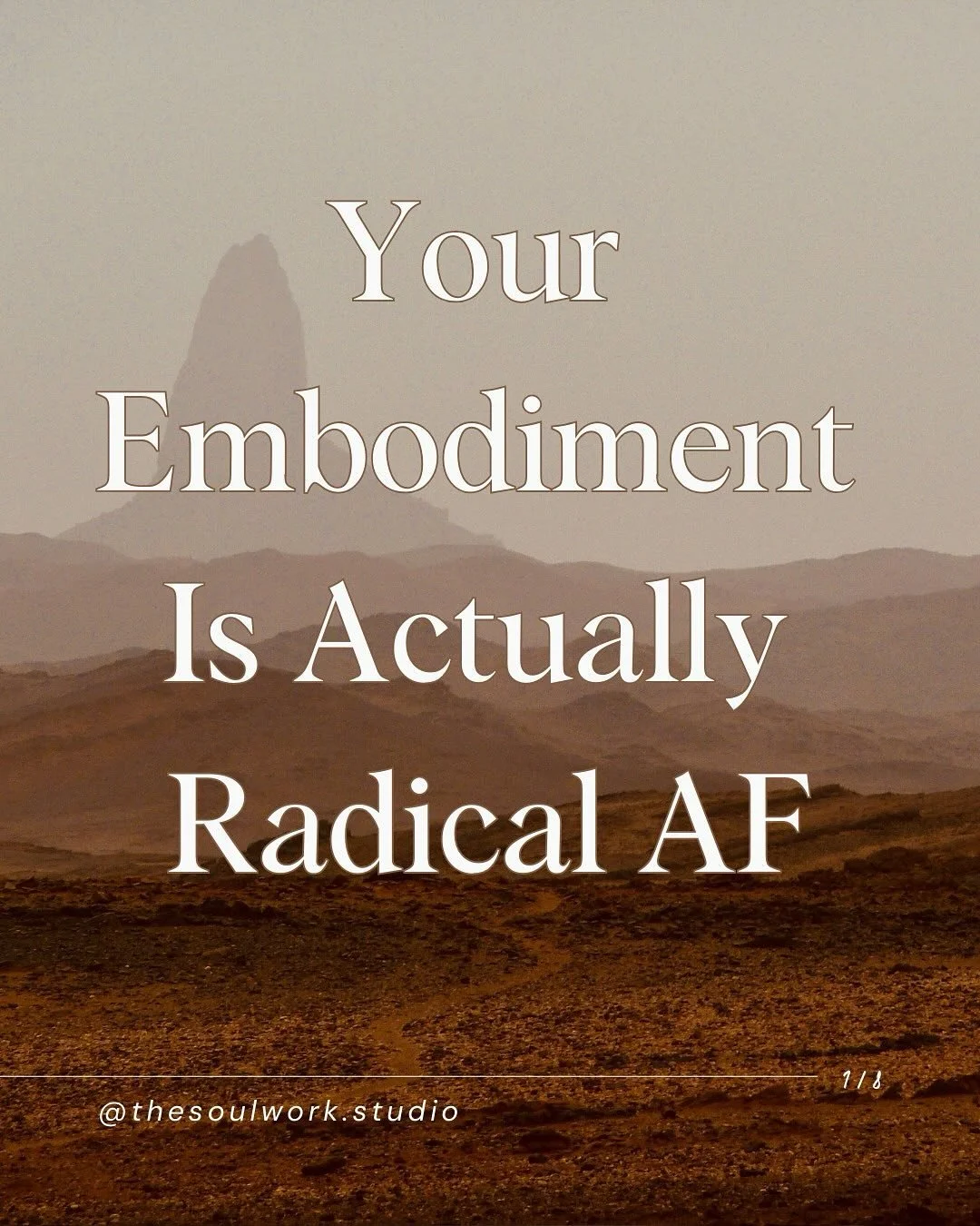 Embodiment is actually radical AF.

In a world that thrives on your exhaustion, being fully in your body is an act of rebellion.

They want you disconnected.
They want you numb.
They want you too drained to question, to fight, to reclaim what is your