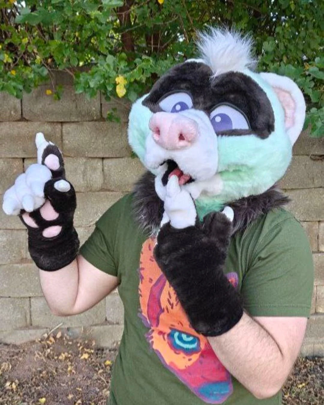 I did a little refurb work on my personal ferret suit, Hubie! He's an older Gatorpond suit that had been super well taken care of before I got him, just needed a little work to fit me perfectly! I also updated his eyes and a bit of the corners of his