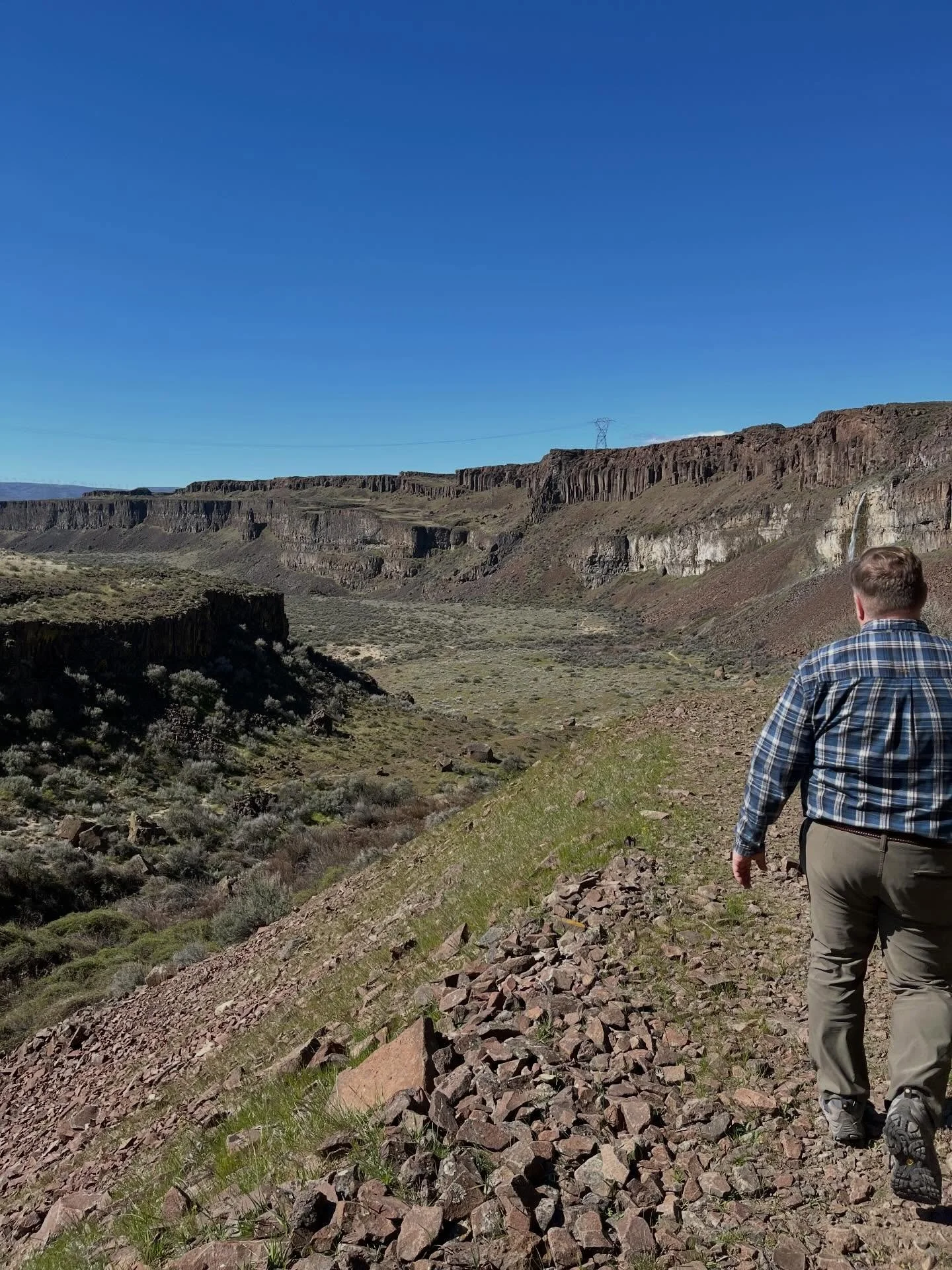Dad &amp; daughter day in the shrub steppe.