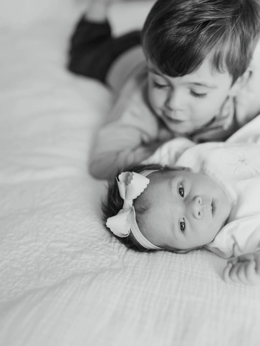 The sweetest big brother and baby sis!🩵🩷