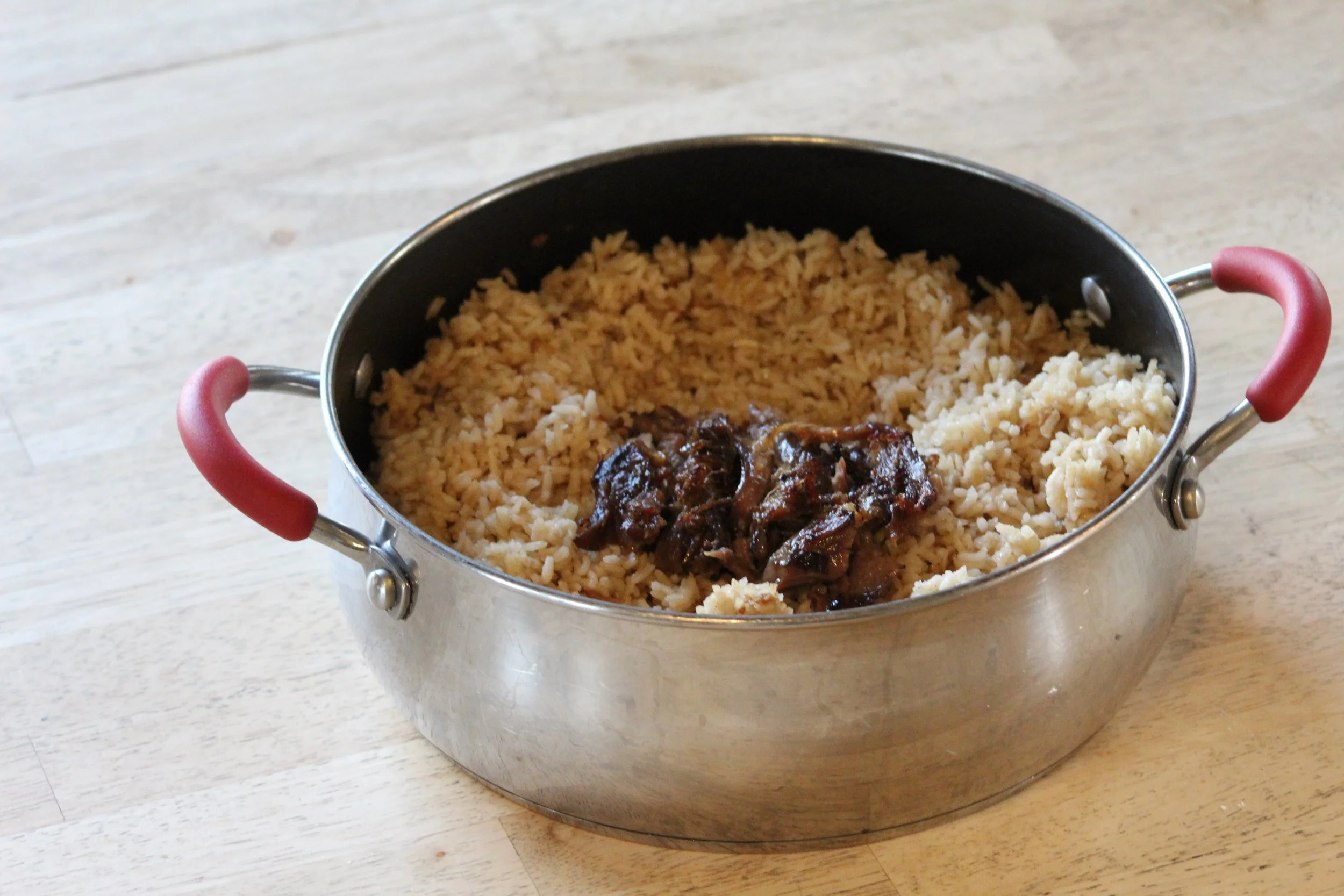 Caramelized Lamb Roast with Garlic Butter Rice