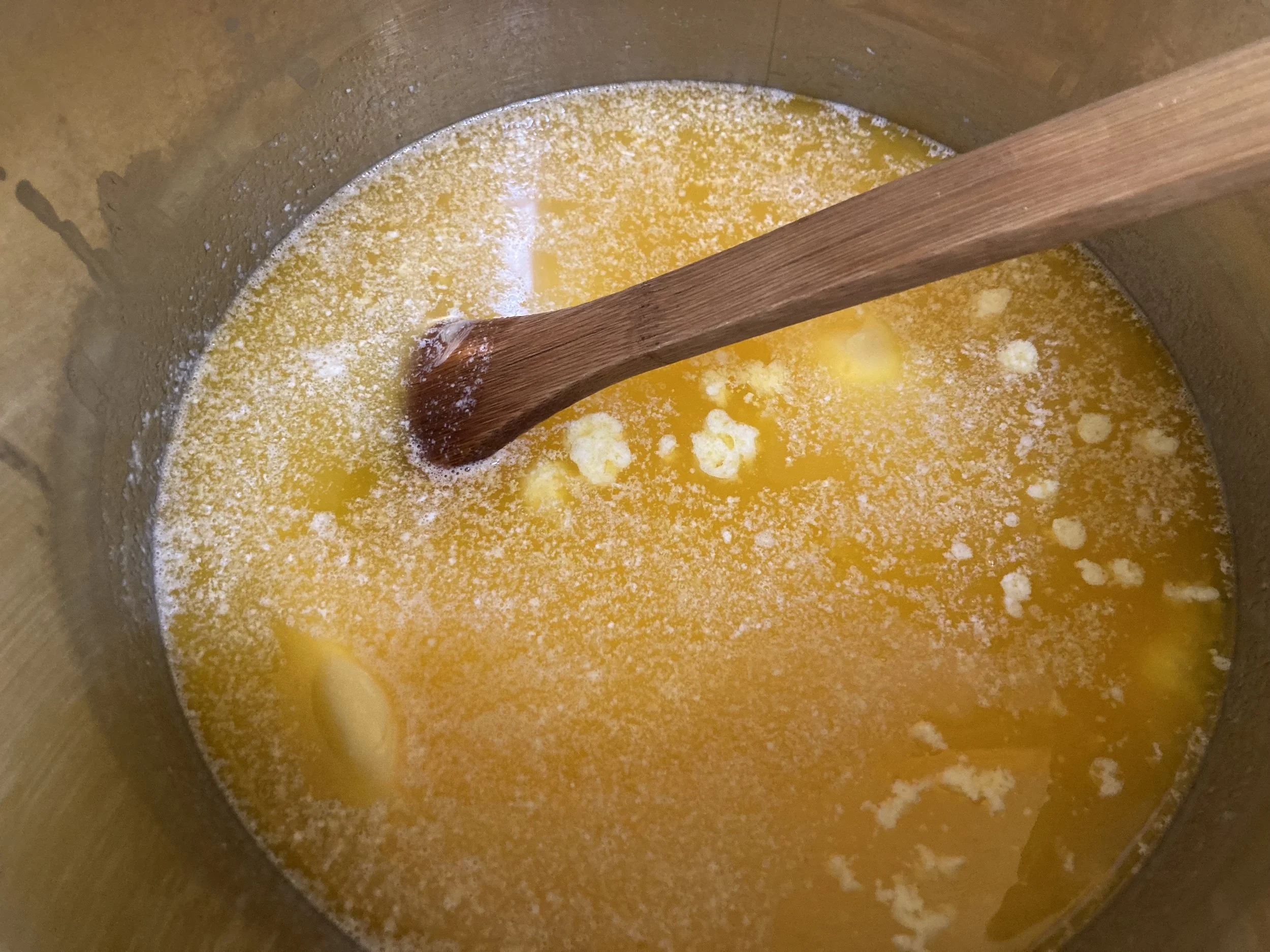 butter melting into ghee