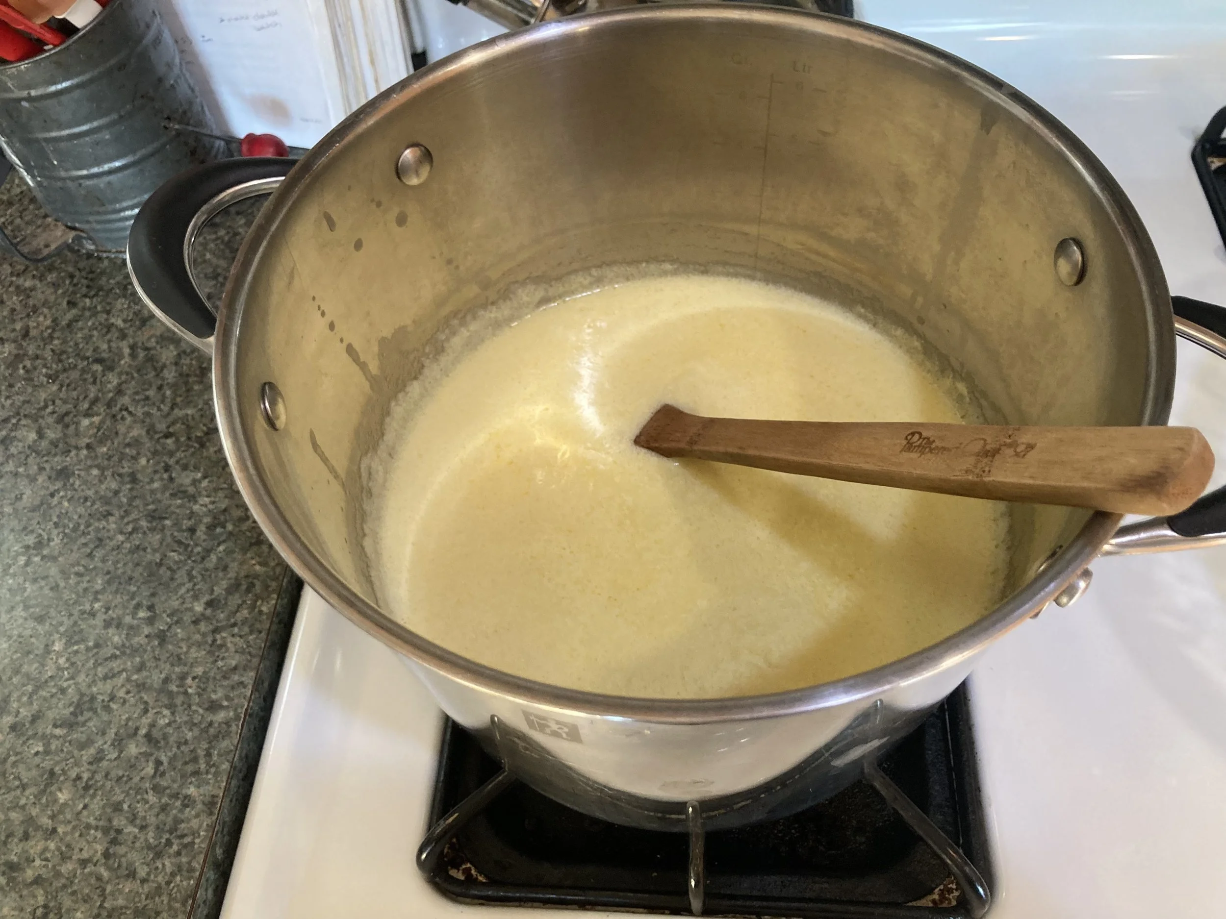 butter foaming while it cooks down into ghee