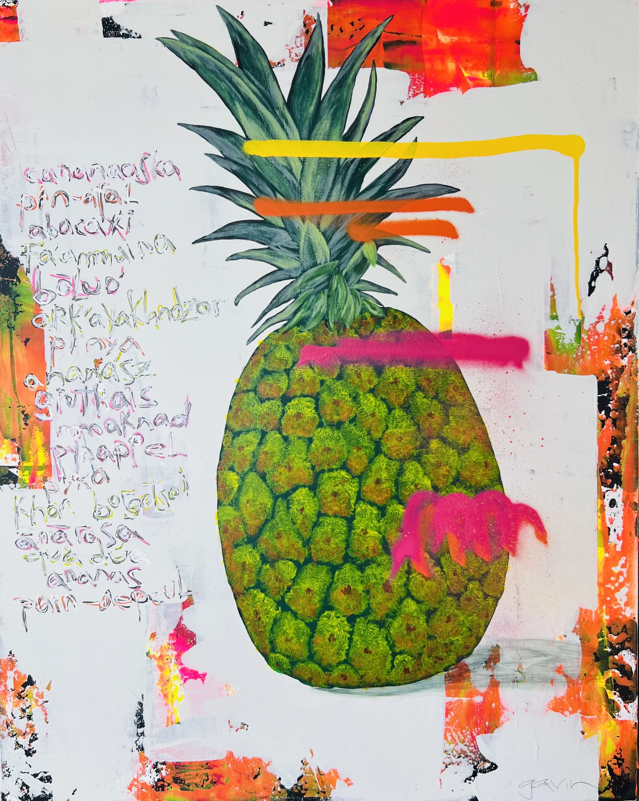 Pineapple  -  24"w x 30"h  -  $1400