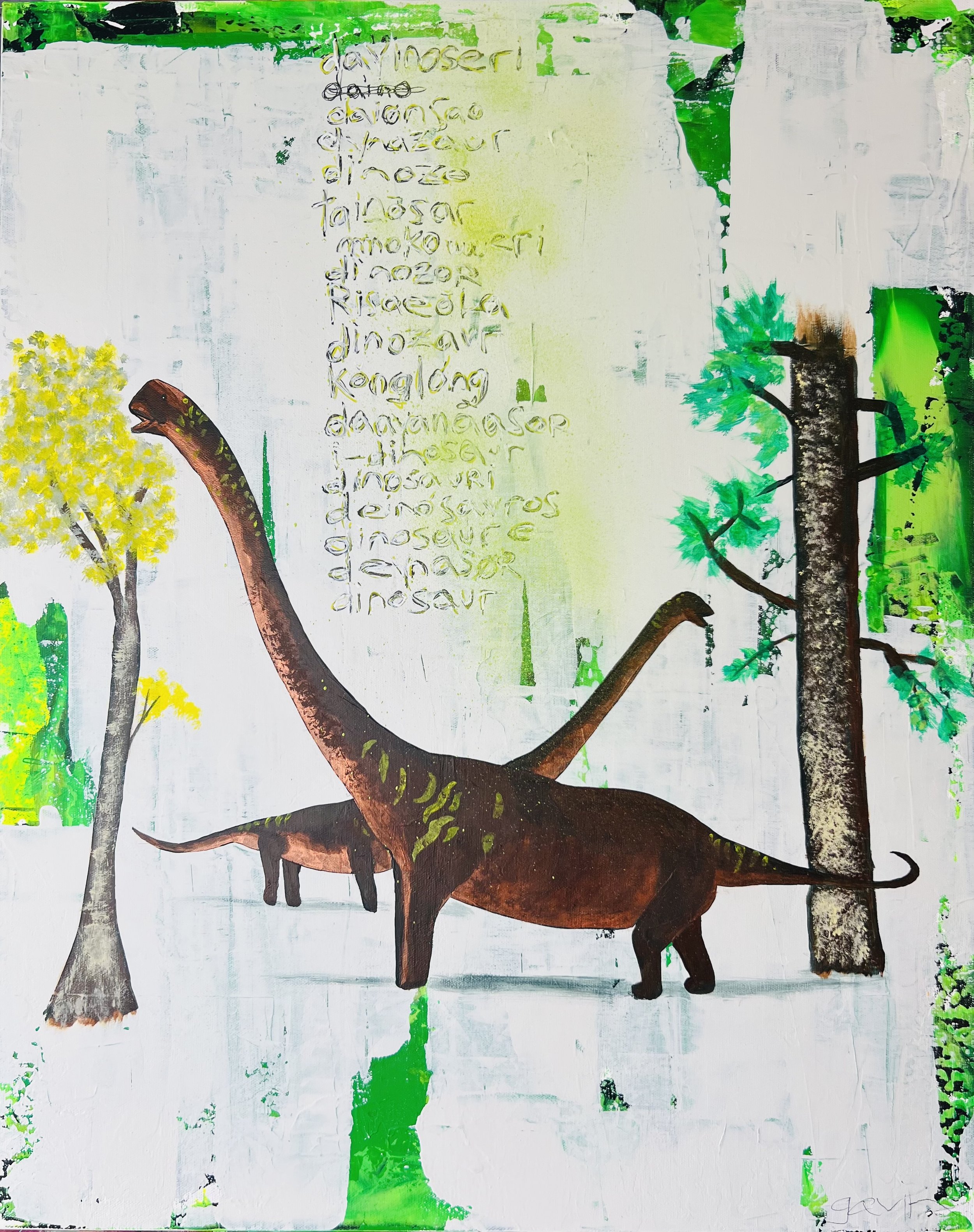 Dinosaur  -  24"w x 30"h  -  $1400