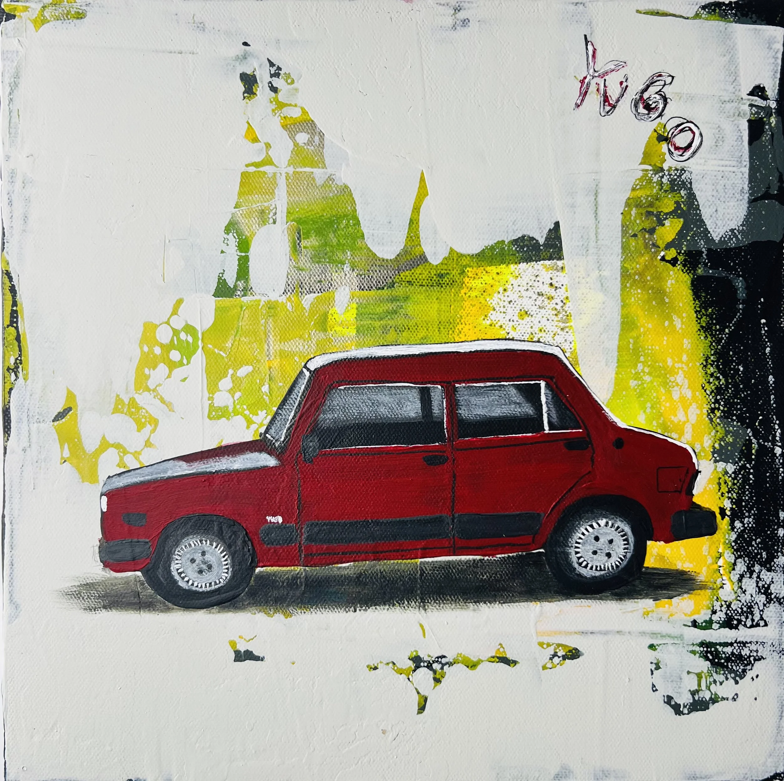 Sick Ride Series...Yugo 12"X12" $300***SOLD***