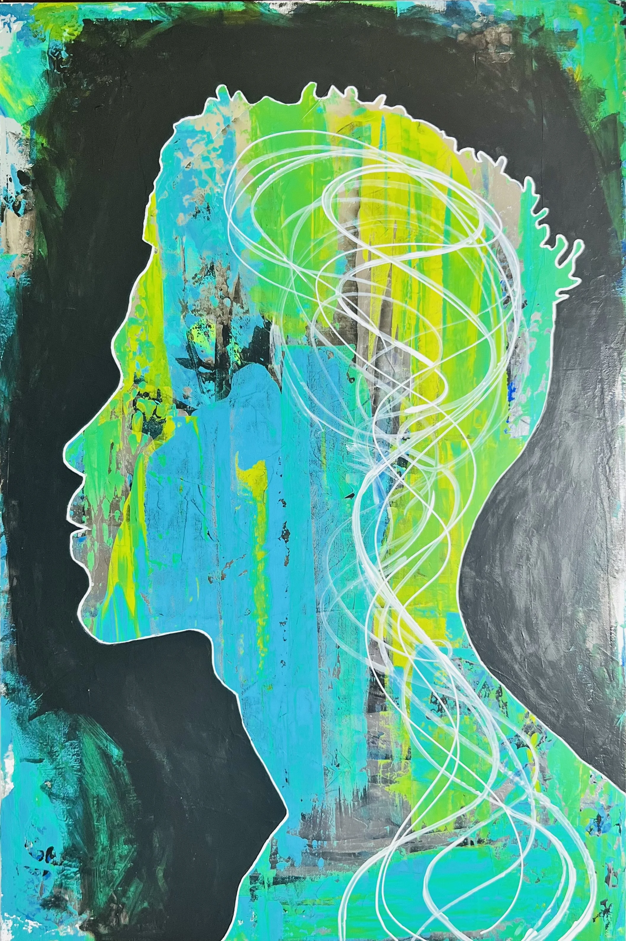 Silhouette Series...#1 24"W X 36"H  $850
