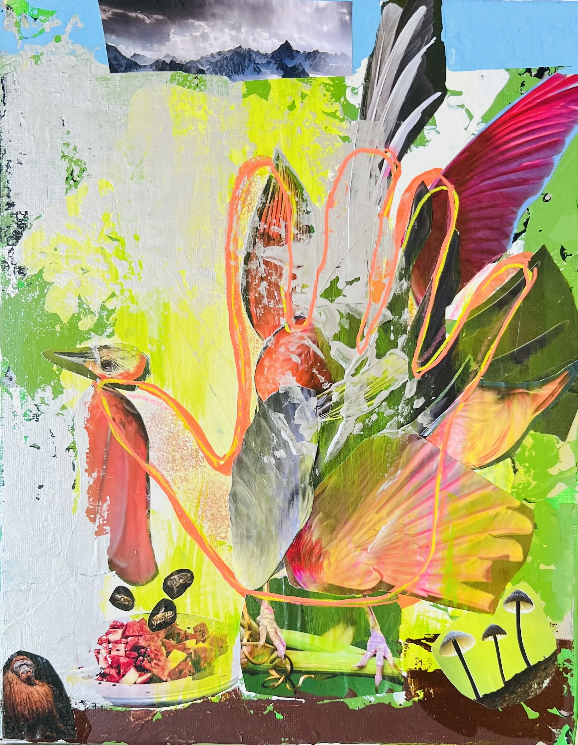 Turkey's Dinner...11"W X 14"H $100