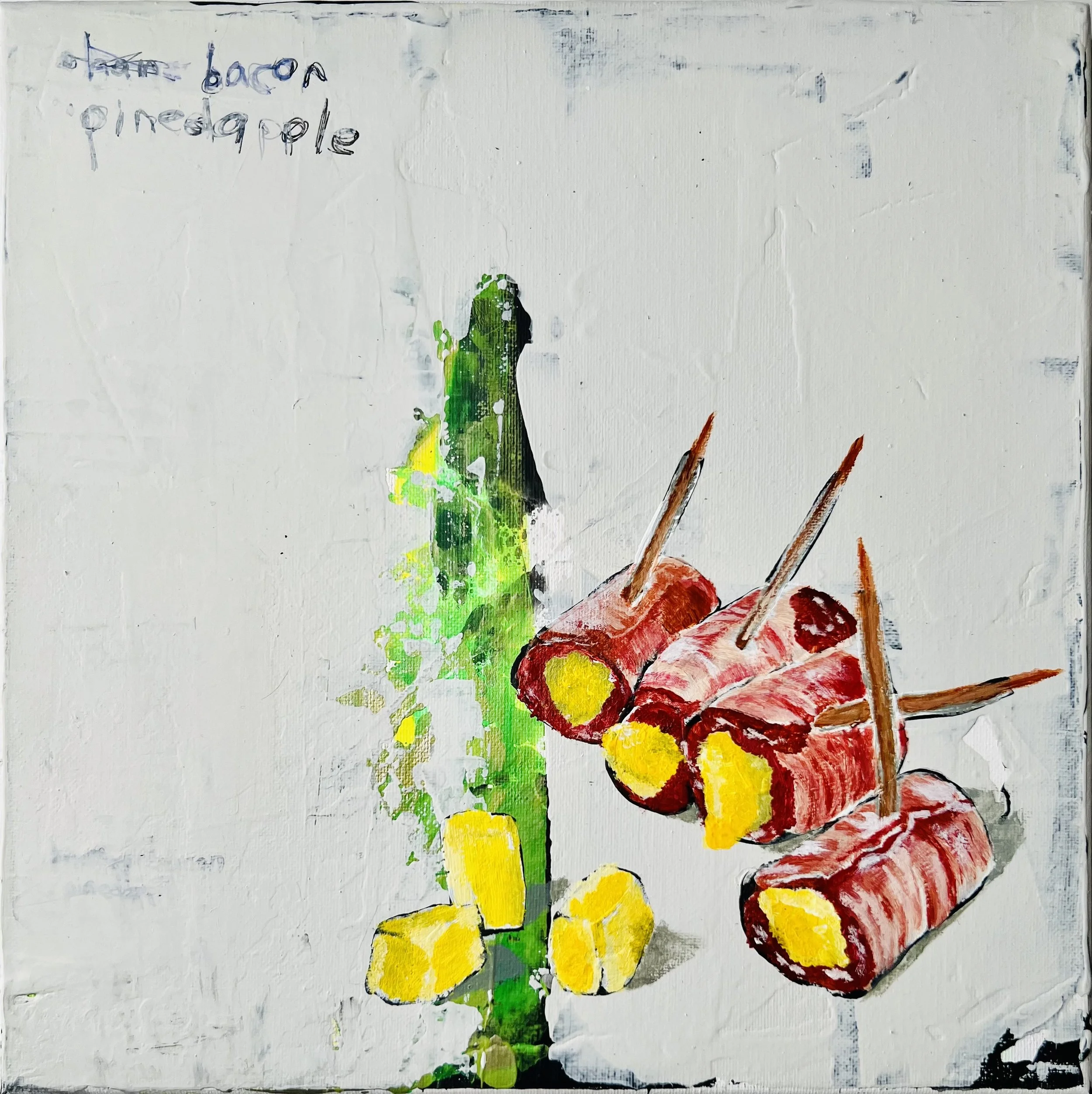 Amuse-Bouche...Bacon-Wrapped Pinedapple 12"W X 12"H - $500