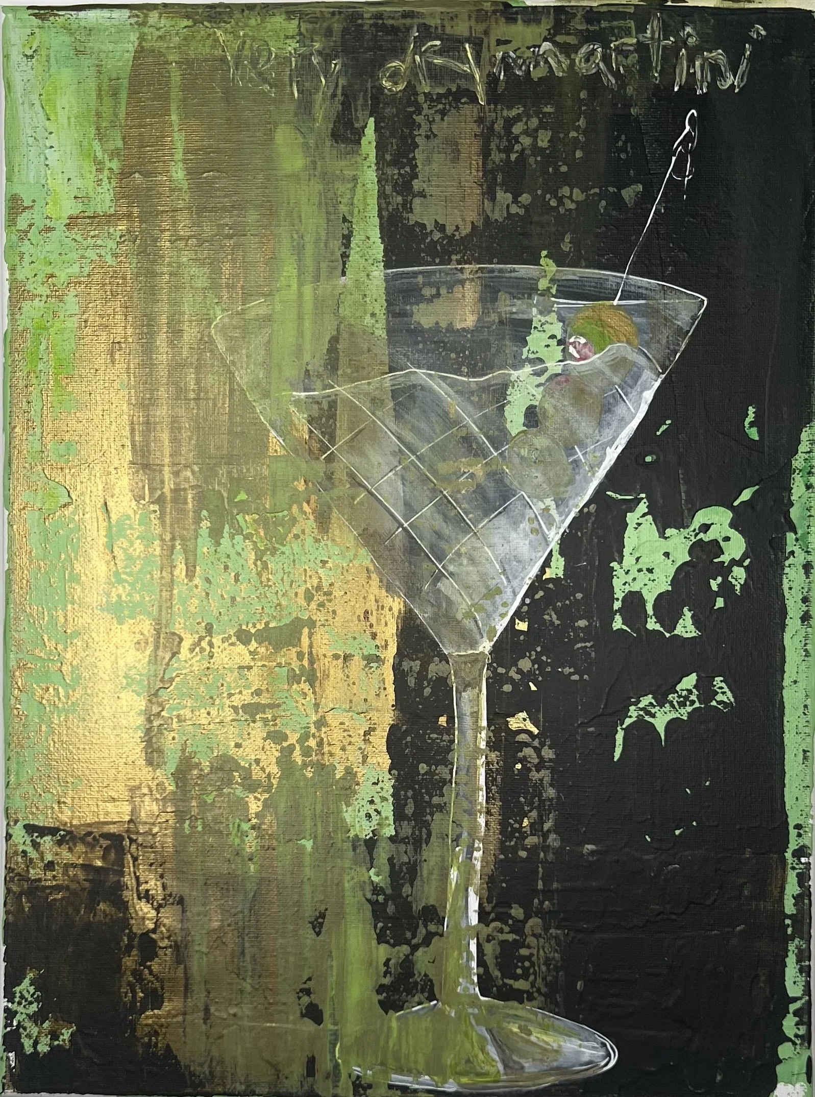 Cocktail Series...Very Dry Martini  12"W X14"H  $350