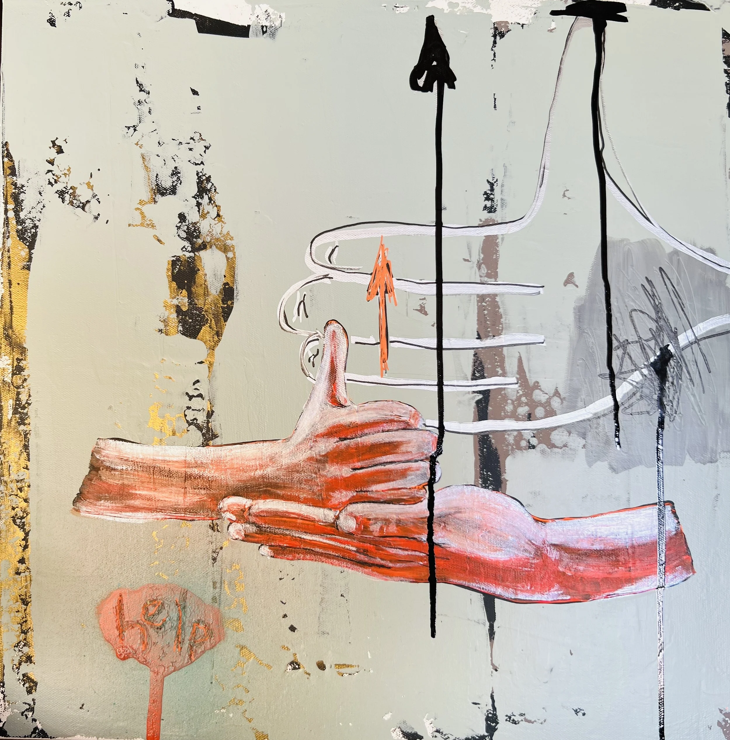 ASL Series...Help 20"W X 20"H   $550 