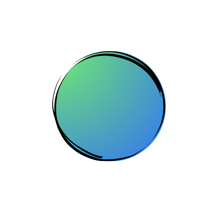 Logo Dot, Darstellung eines Kreisen in den Farben Grün und Blau
