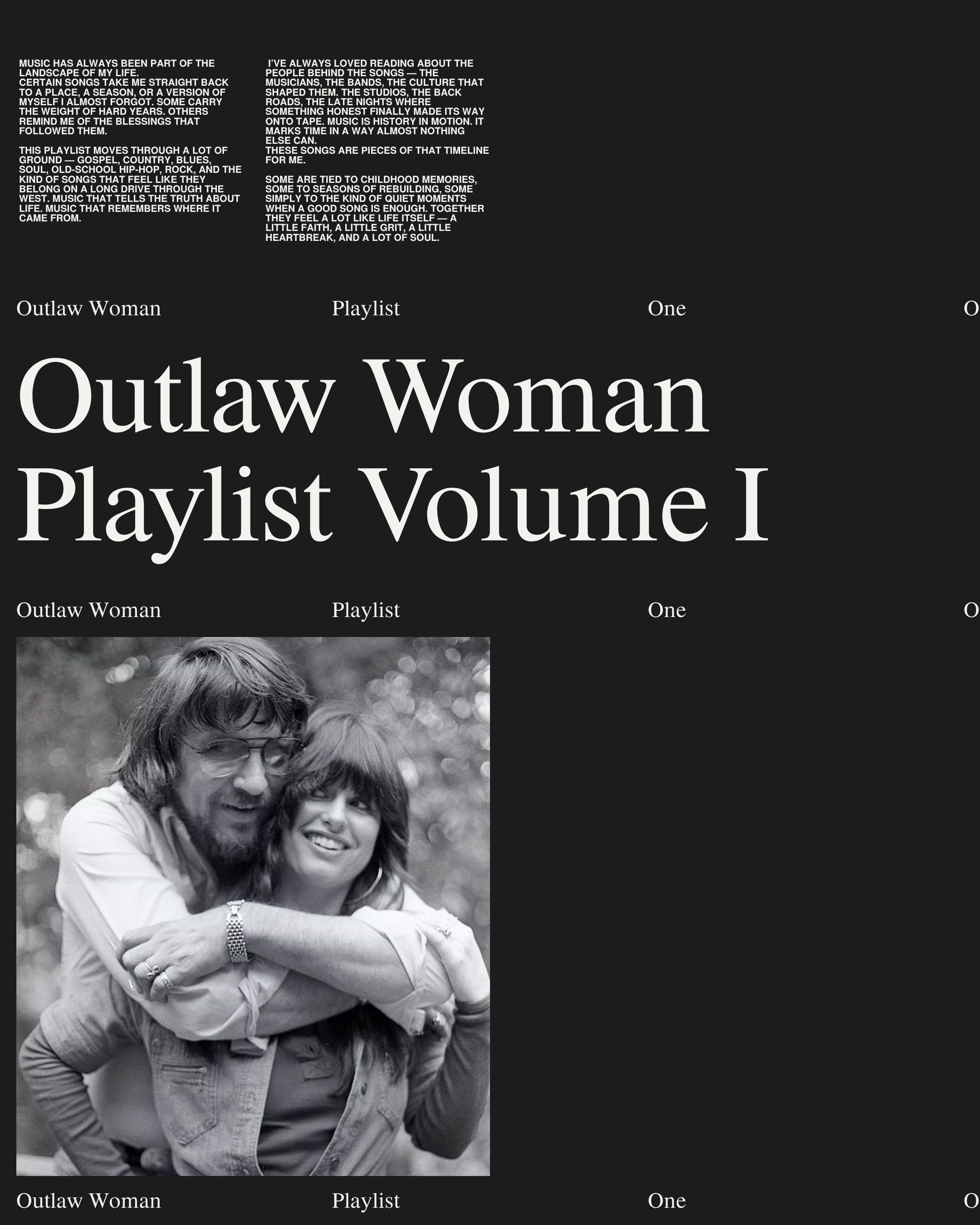 Outlaw Woman Playlist: Volume I