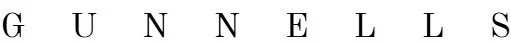G  U  N  N  E  L  L  S