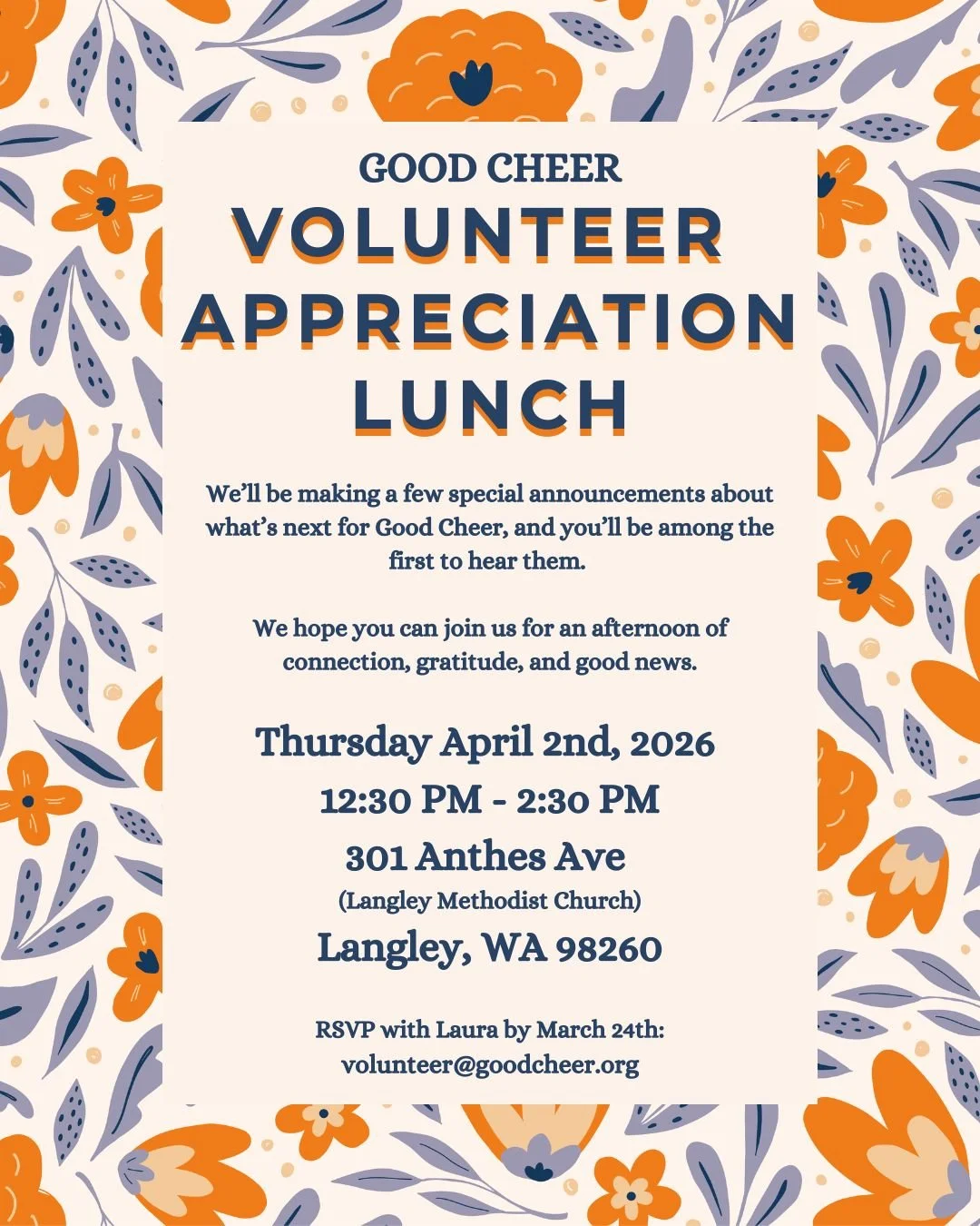 Volunteer Appreciation Lunch