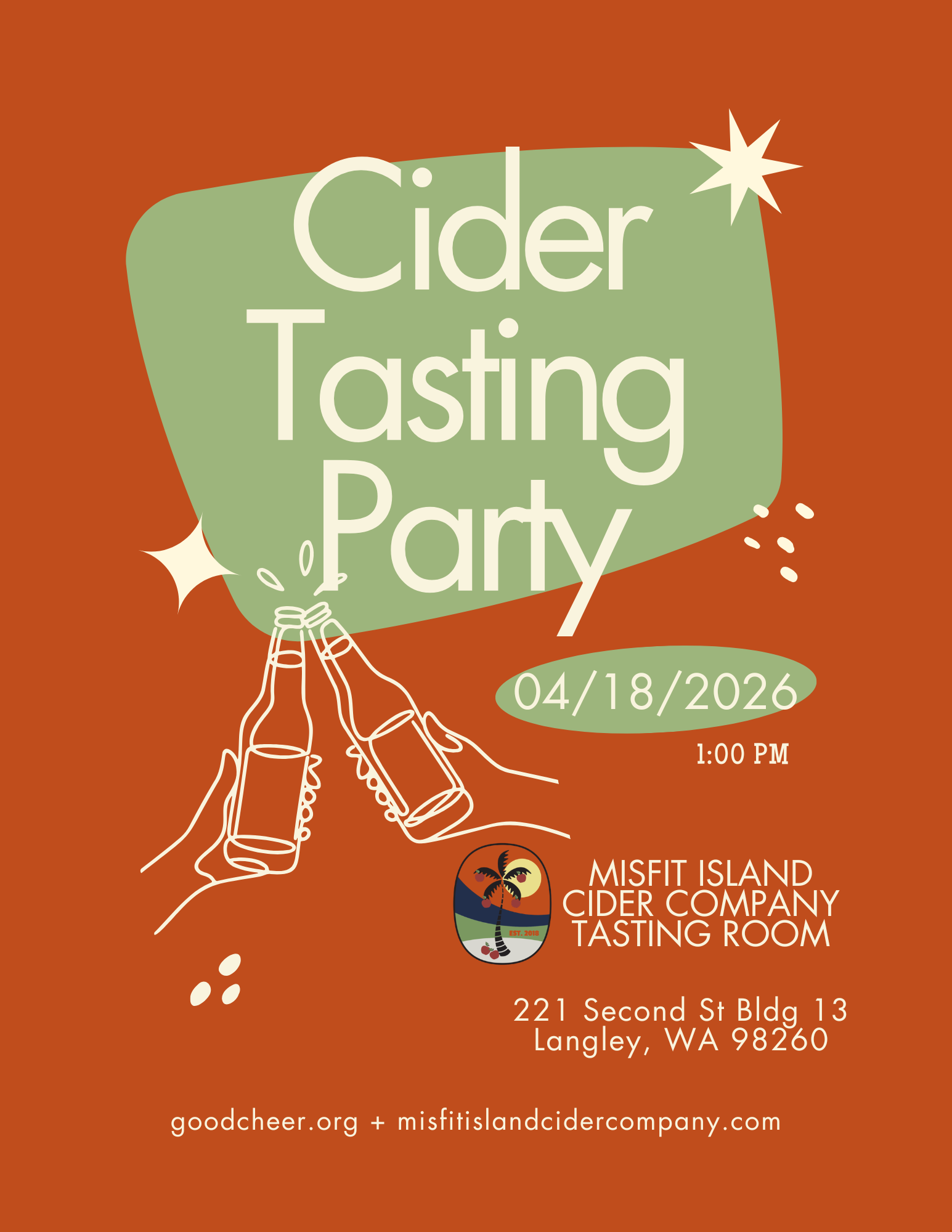 Misfit Island Cidery x Good Cheer Cider Tasting