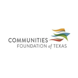 LOGO for the Communities Foundation of Texas, featuring stylized colorful wave designs.