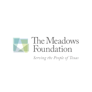 Logo of The Meadows Foundation with geometric shapes and the tagline 'Serving the People of Texas'.