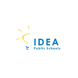 Logo of IDEA Public Schools showing a stylized sun in yellow and a blue pencil, with the text 'IDEA Public Schools' beneath it.