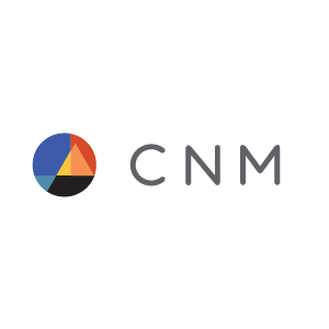 CNM logo with colorful circular icon and gray text
