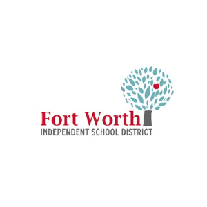 Fort Worth Independent School District logo with a stylized tree and a red heart at the top