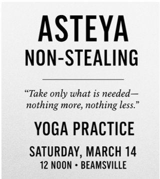 Take only what is needed nothing more, nothing less - Yoga Practice