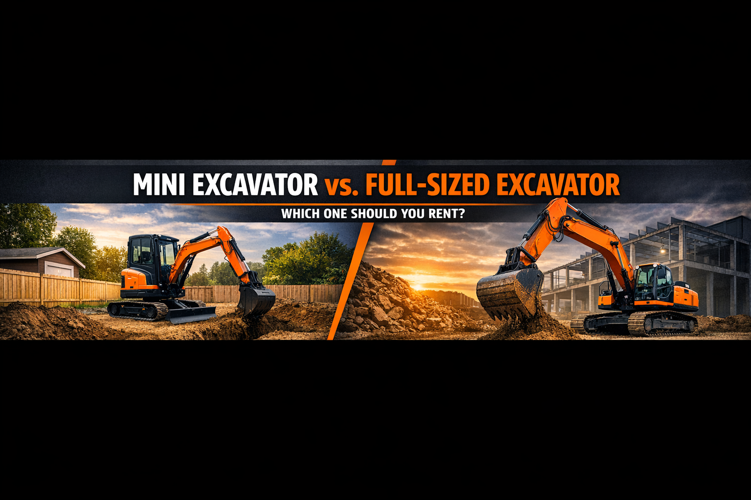 Mini Excavator vs. Full‑Sized Excavator — Rental Guide.