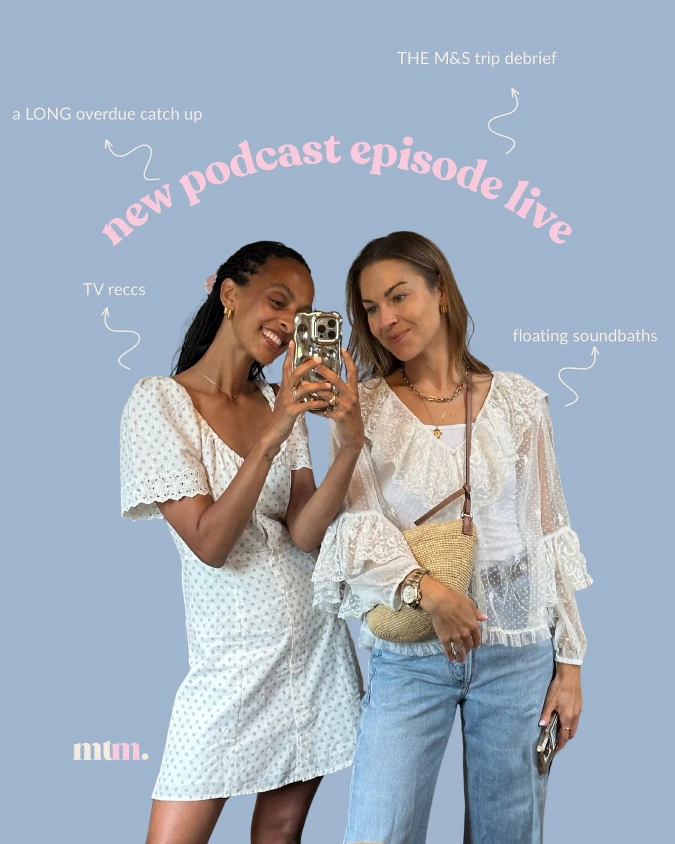 we are BACK babyyyyy !! sorry for going a bit MIA on the pod but we are back with a big old catch up and all the goss from *that* M&amp;S Ibiza trip 🥹💞 listen on Spotify, link in our bio!